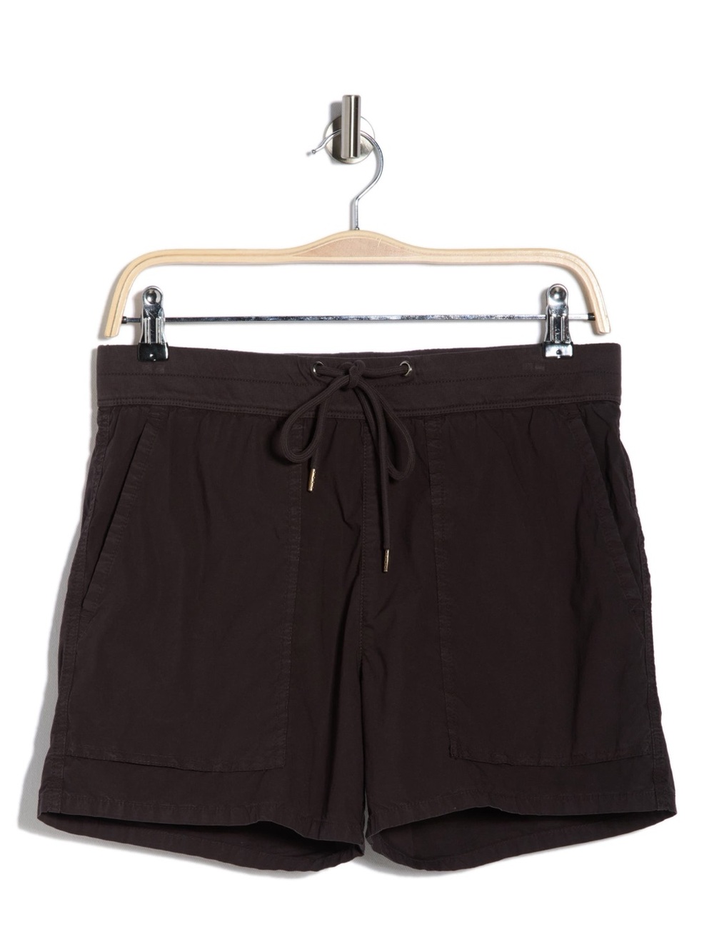 James Perse Stretch Cotton black Poplin Drawstring Shorts NWT